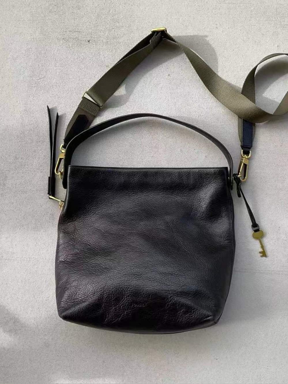 Fossil Maya leather hobo crossbody bag